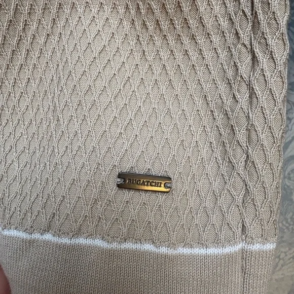 Bugatchi Beige Textured Button Down Shirt - Picture 4 of 5